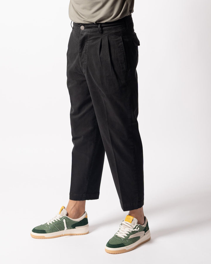 Pantalone Luca Doppia Pence Nero 