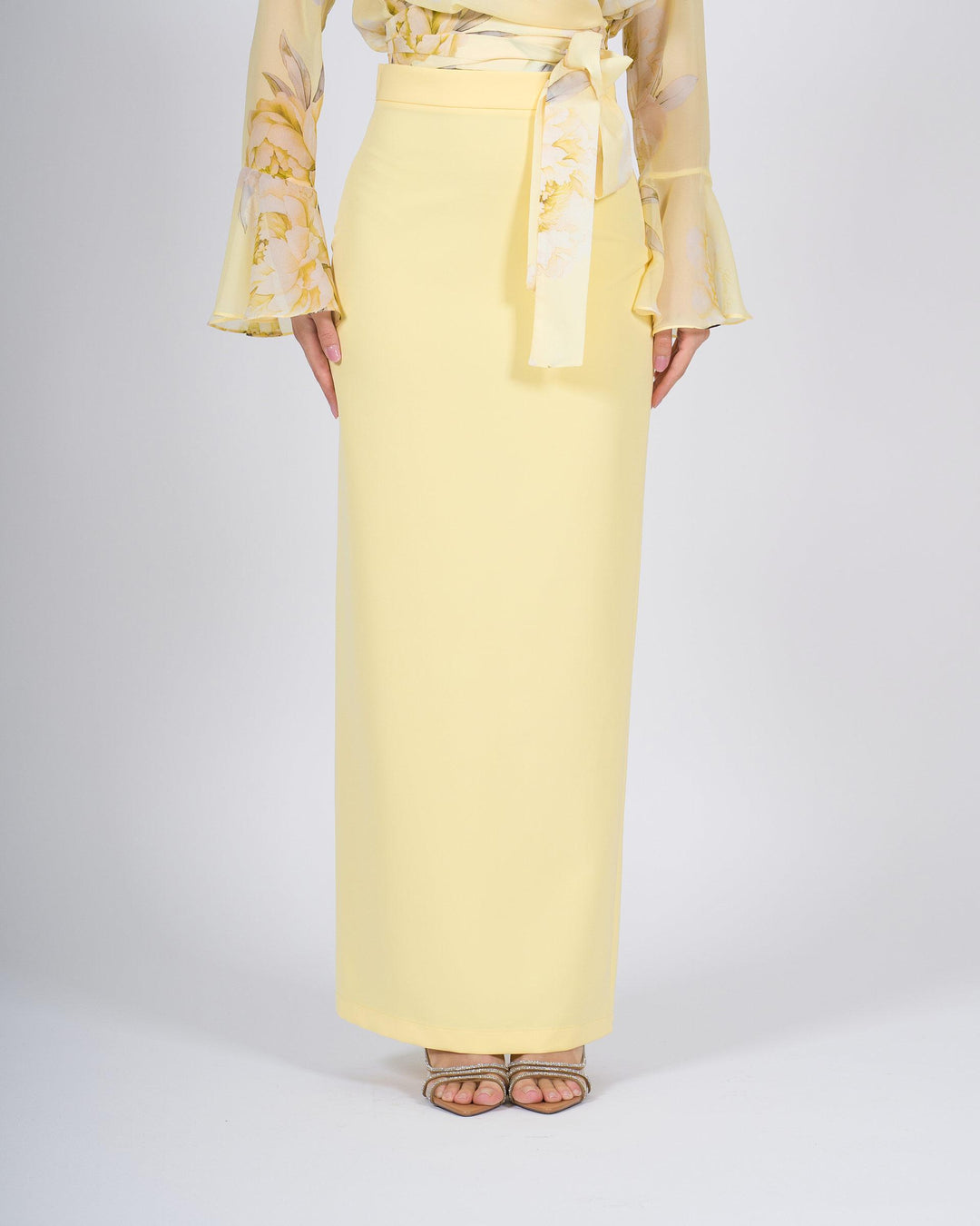 Gonna lunga a tubino gialla Silence 