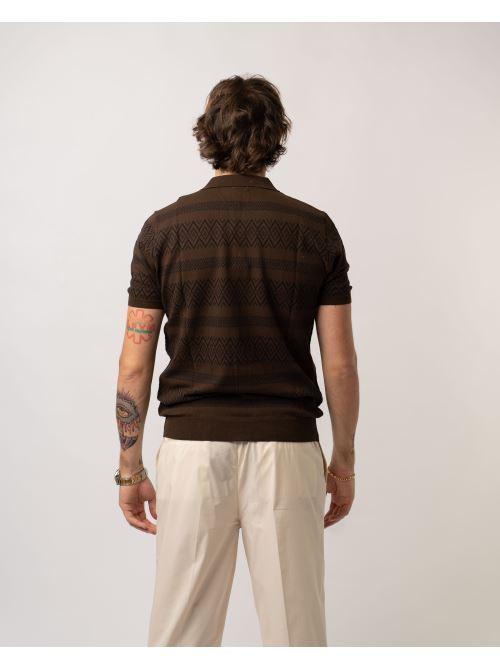 Polo Rombi Marrone 