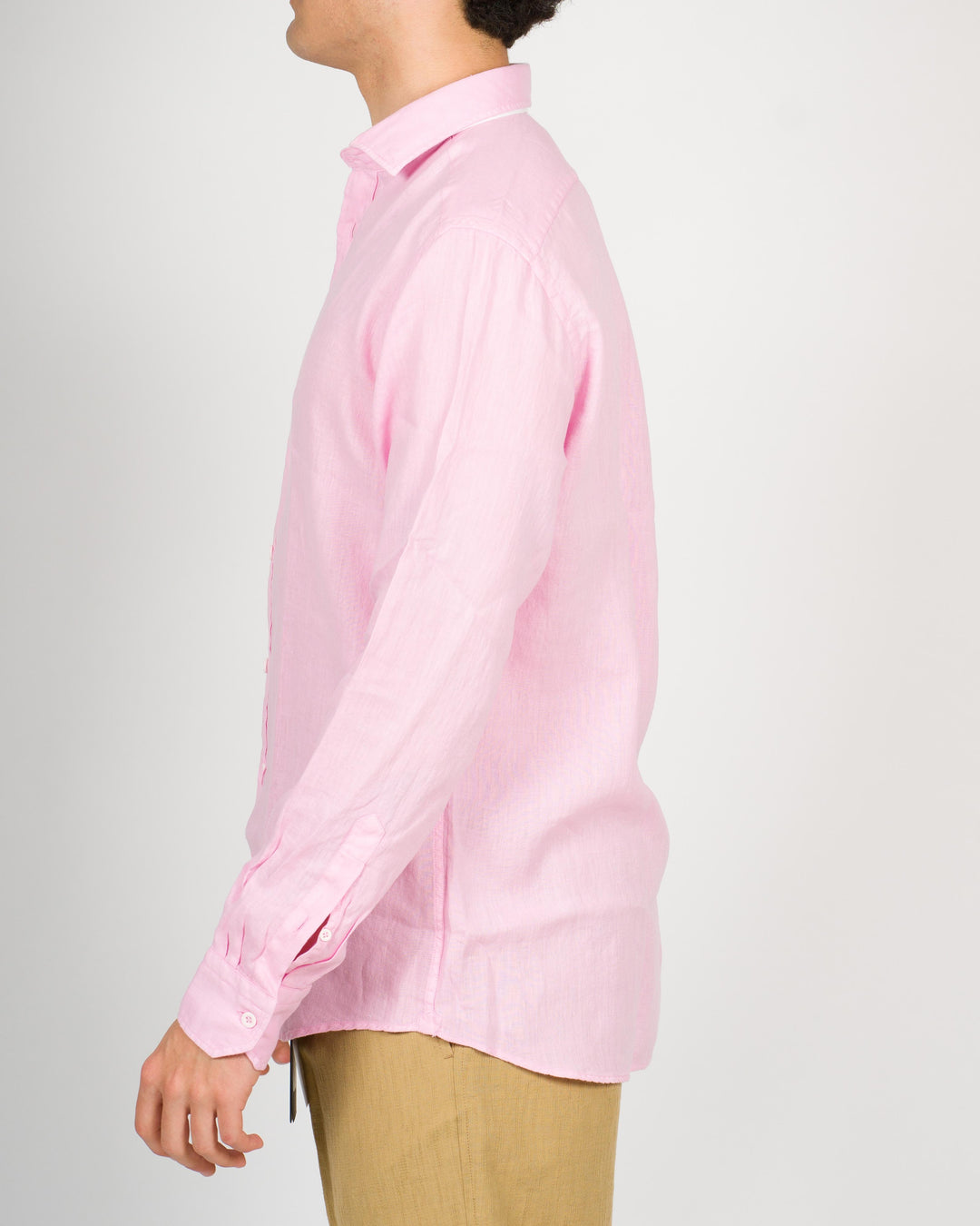 Camicia lino unito rosa 