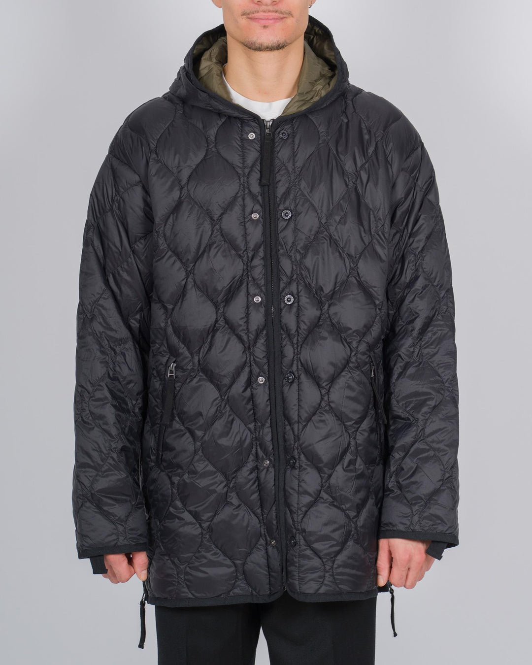 Giubbotto trapuntato "Spiller" con cappuccio colore nero 