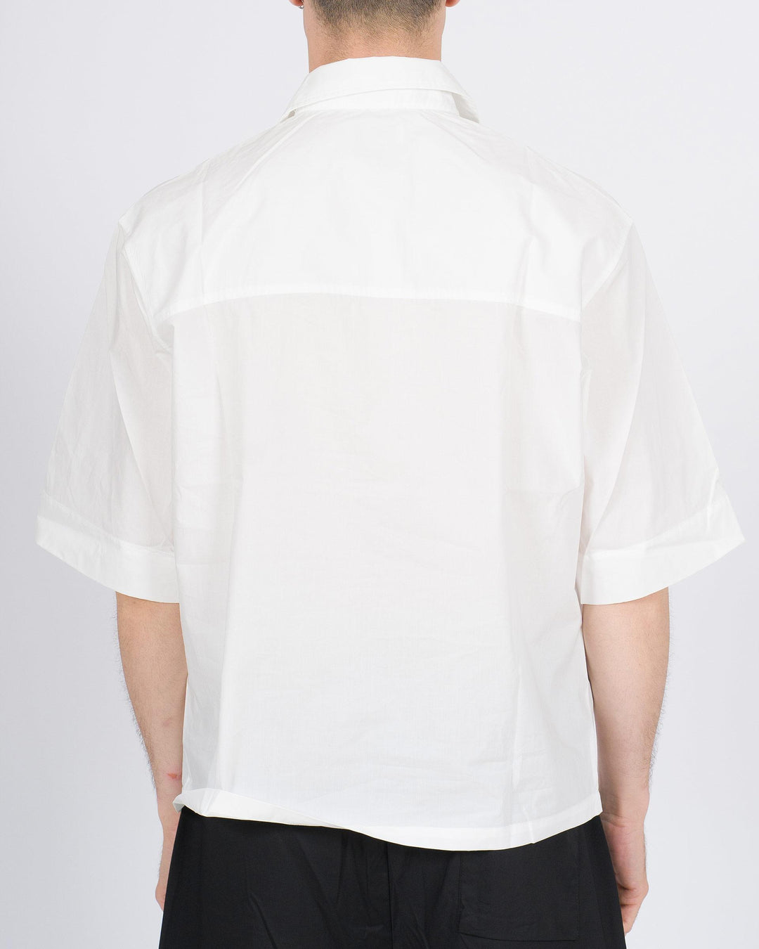 Camicia mezza manica bianca con taschino 