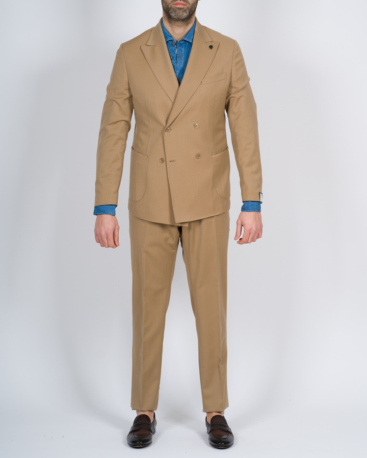 Abito doppio petto beige 