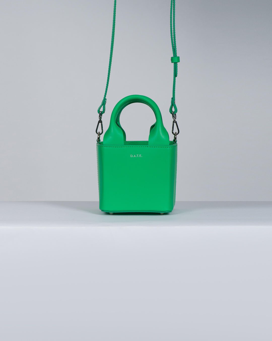 CUBO BAG LEATHER GREEN<BR/> 