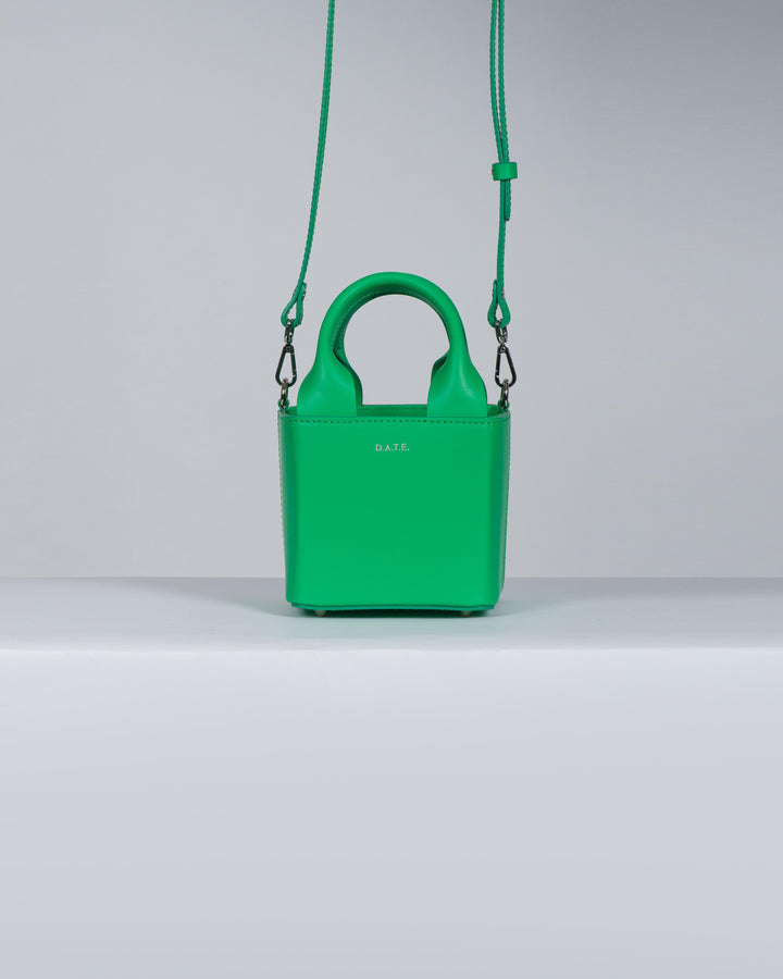CUBO BAG LEATHER GREEN<BR/> 