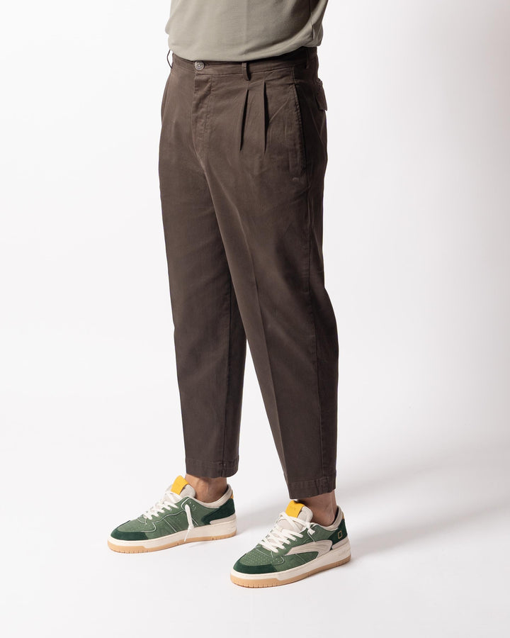 Pantalone Luca Doppia Pence Marrone 