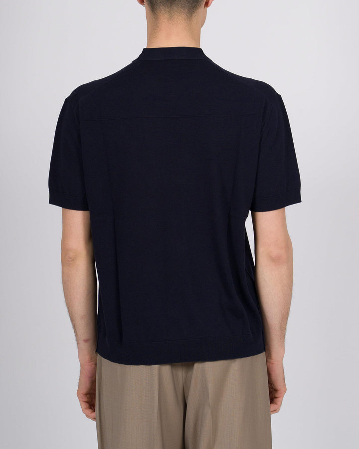 T-shirt uomo in filo di cotone finezza 16  blu 