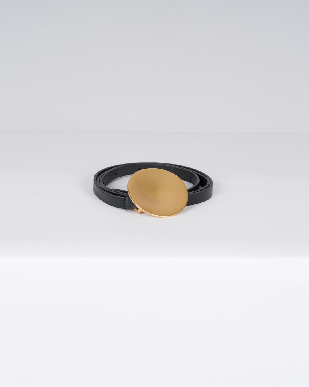 CINTURA IN PELLE NERA<BR/> 