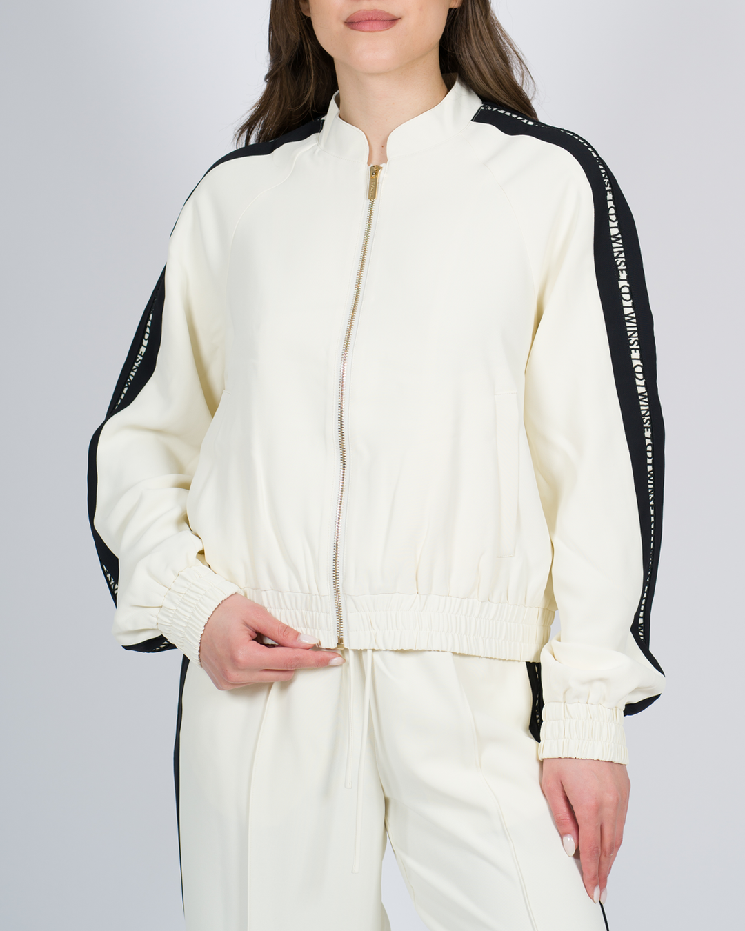 Felpa bande laterali panna 