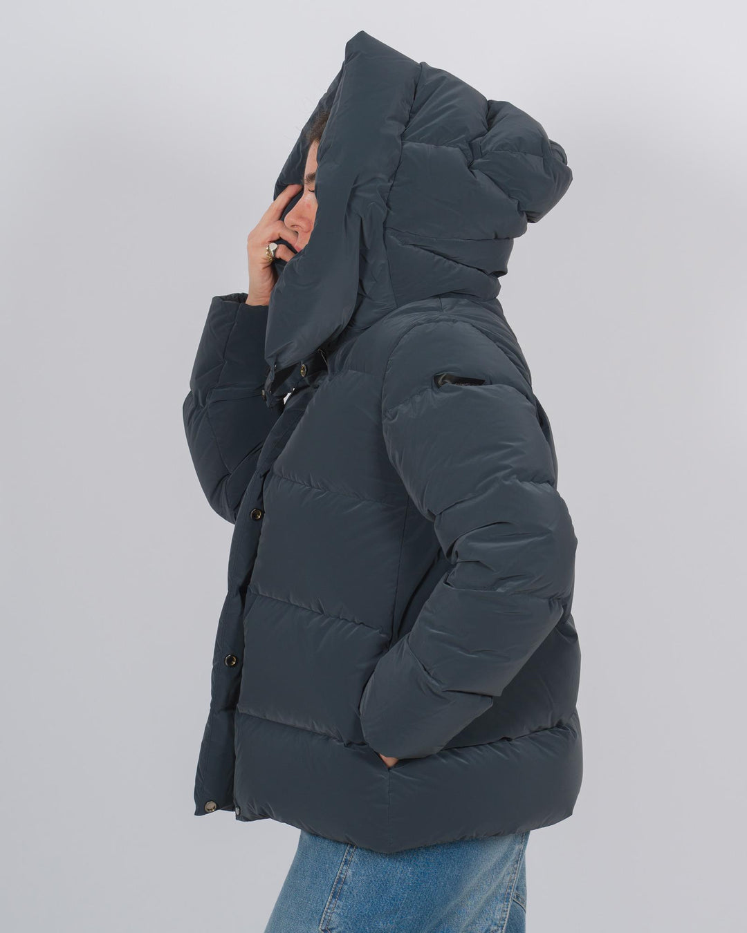 Superrduck! Tubic 14 Hood Wom Jkt Grigio 