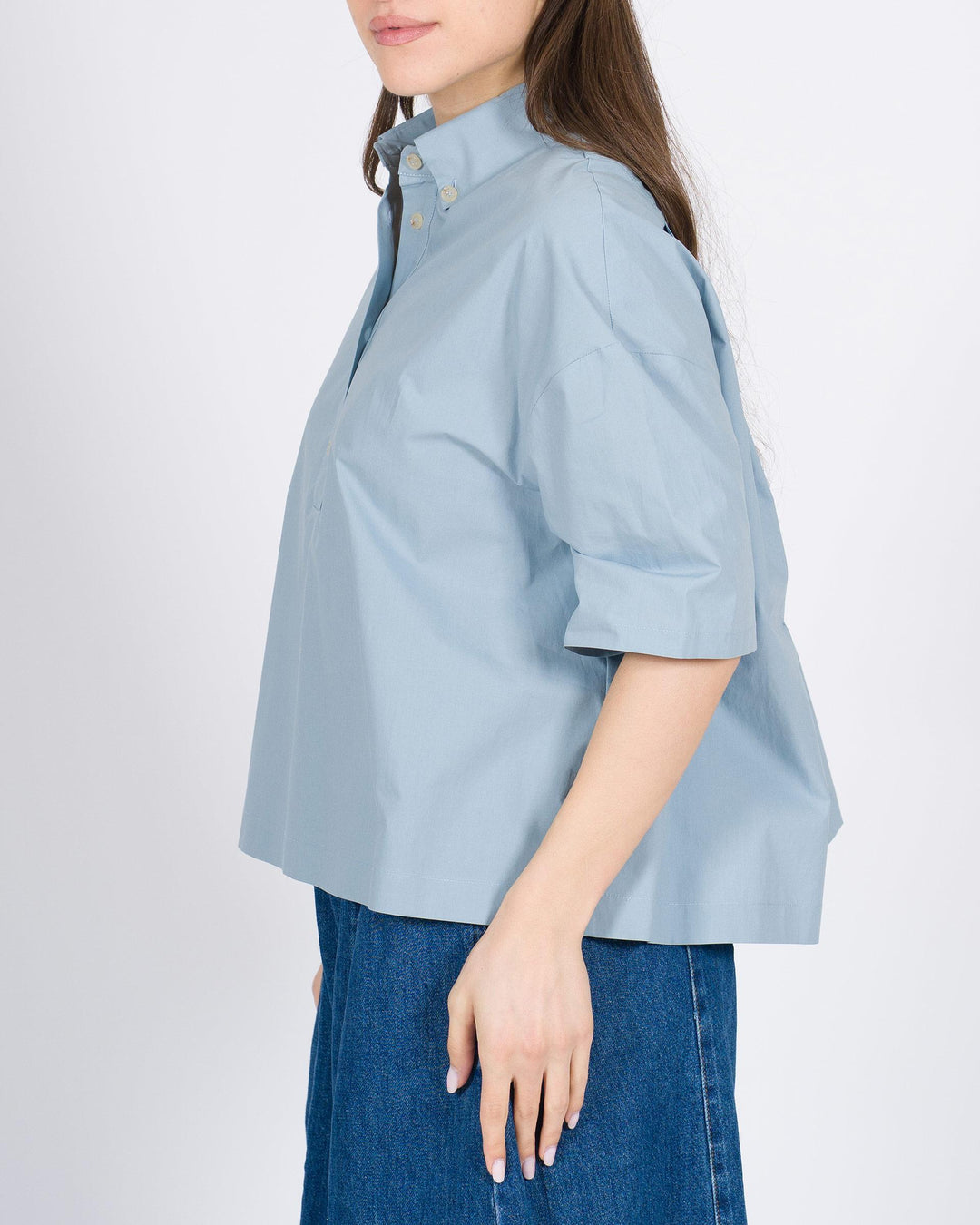 Camicia Scatolata ALYSI  Cotone Azzurro 