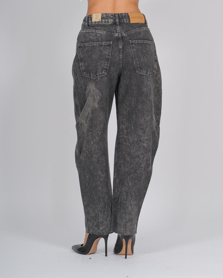 Jeans Roxy baggy nero marmorizzato 