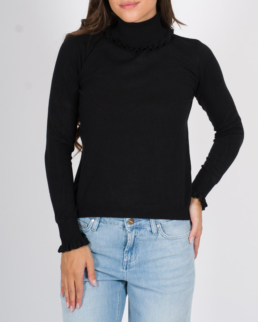 Pullover Dolcevita Smerlato Nero 