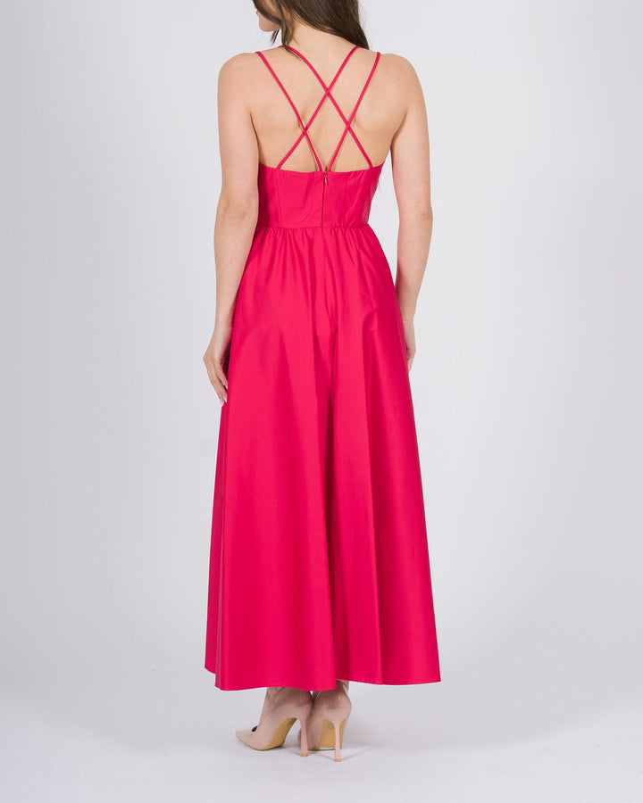 abito lungo fucsia 