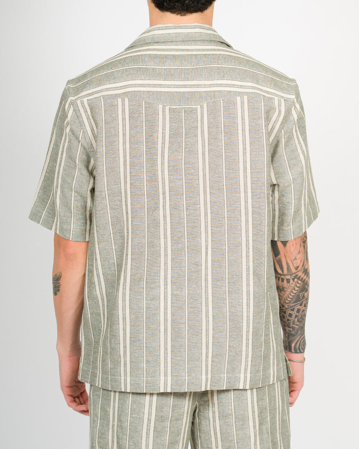 Camicia rigata verde 