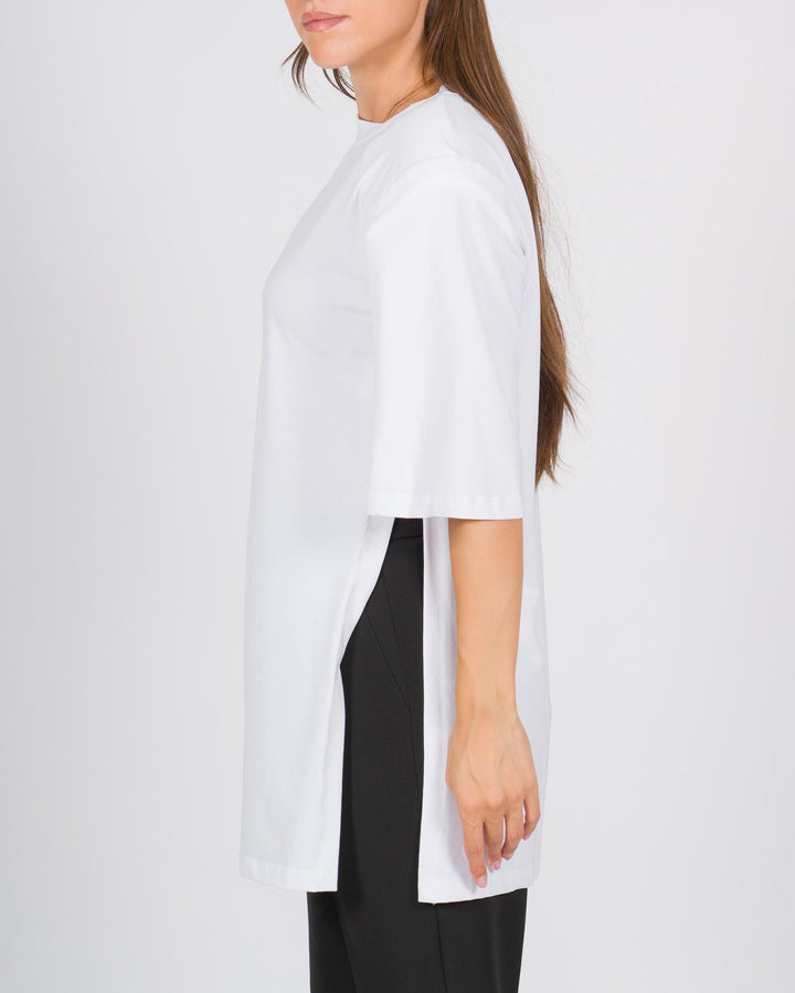 T-shirt con spacchi bianca 