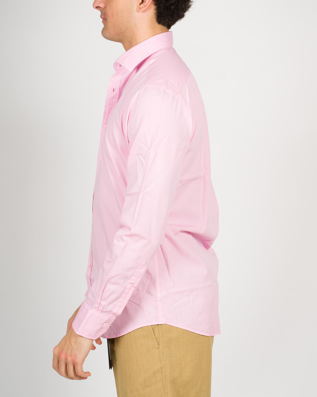 Camicia cotone unito rosa 