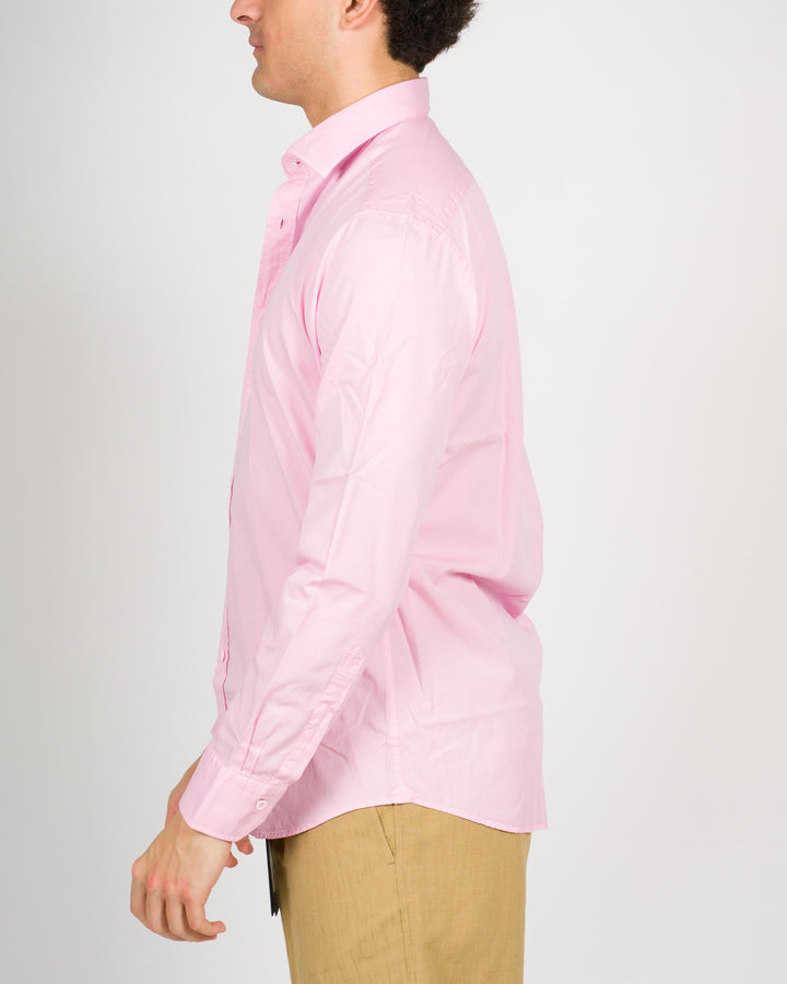 Camicia cotone unito rosa 