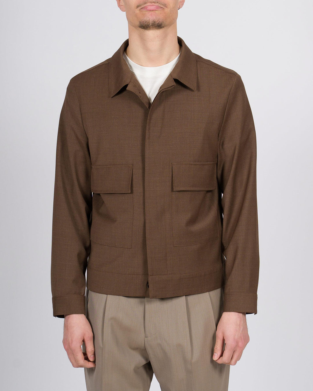 Camicia New York Resident Columbus marrone uomo 