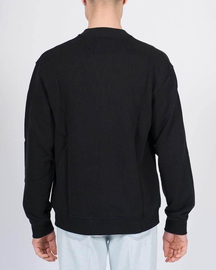Cardigan felpa con bottoni nero 
