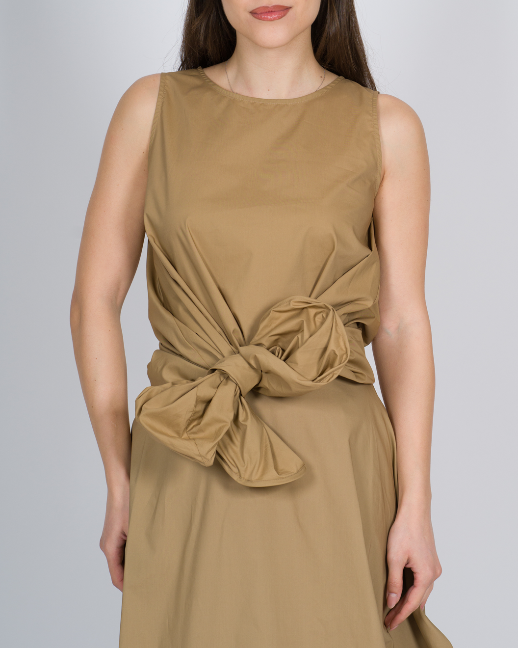 Blusa nodo cammello 