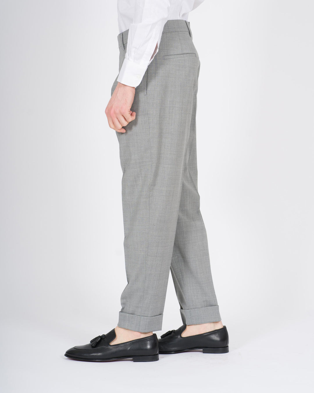 Pantalone Chiaia Misto Lana Grigio 