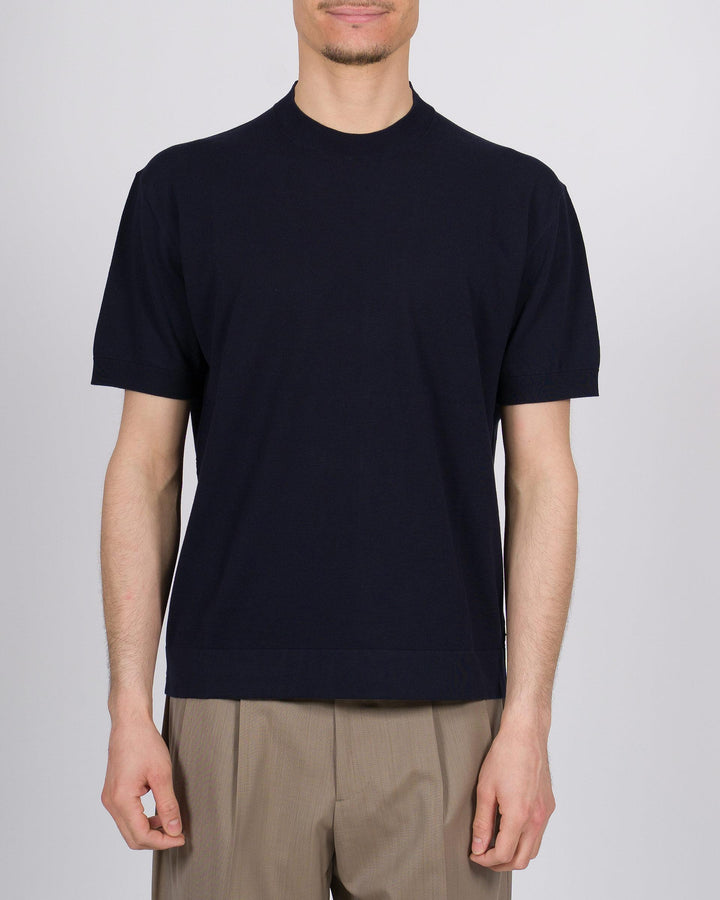 T-shirt uomo in filo di cotone finezza 16  blu 