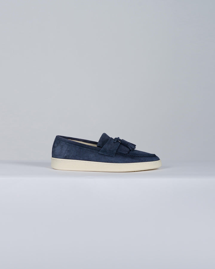 Mocassino camoscio blu 