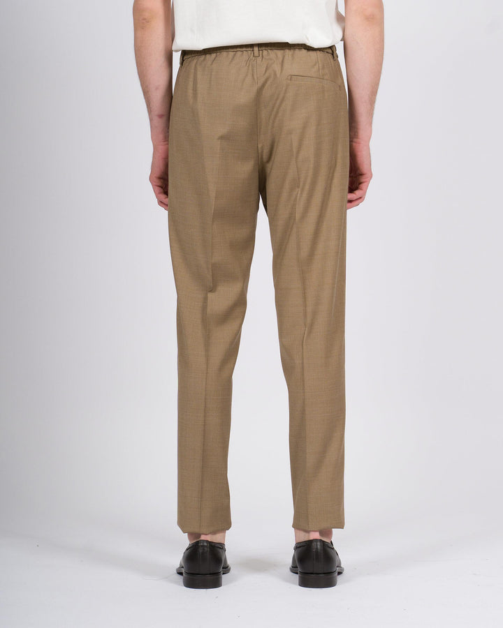 Pantalone Berwich Spaggia beige con pence ed elastico 