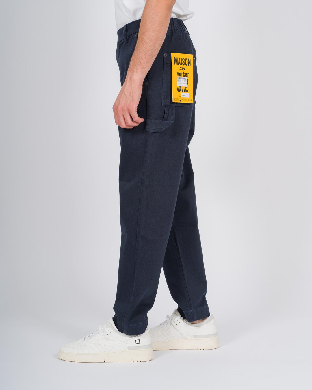 Pantalone worker con tasconi blu 
