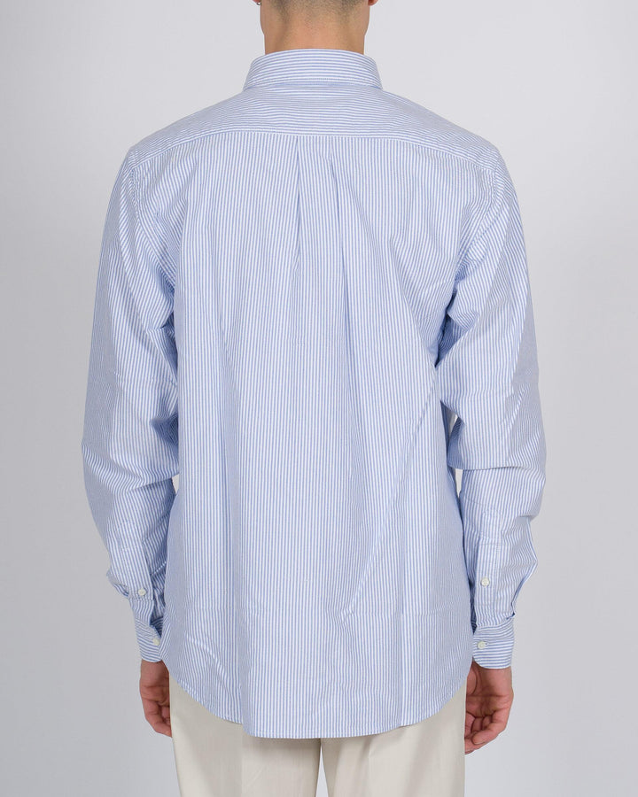 Camicia Uomo Chesapeake Rigata Bianca e Azzurra 