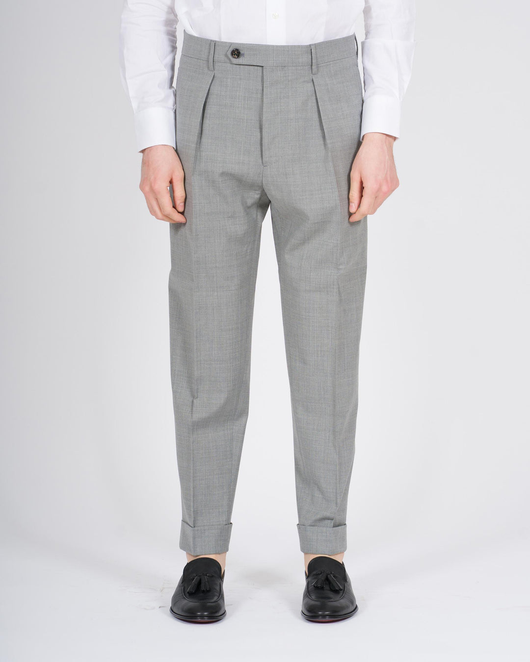 Pantalone Chiaia Misto Lana Grigio 