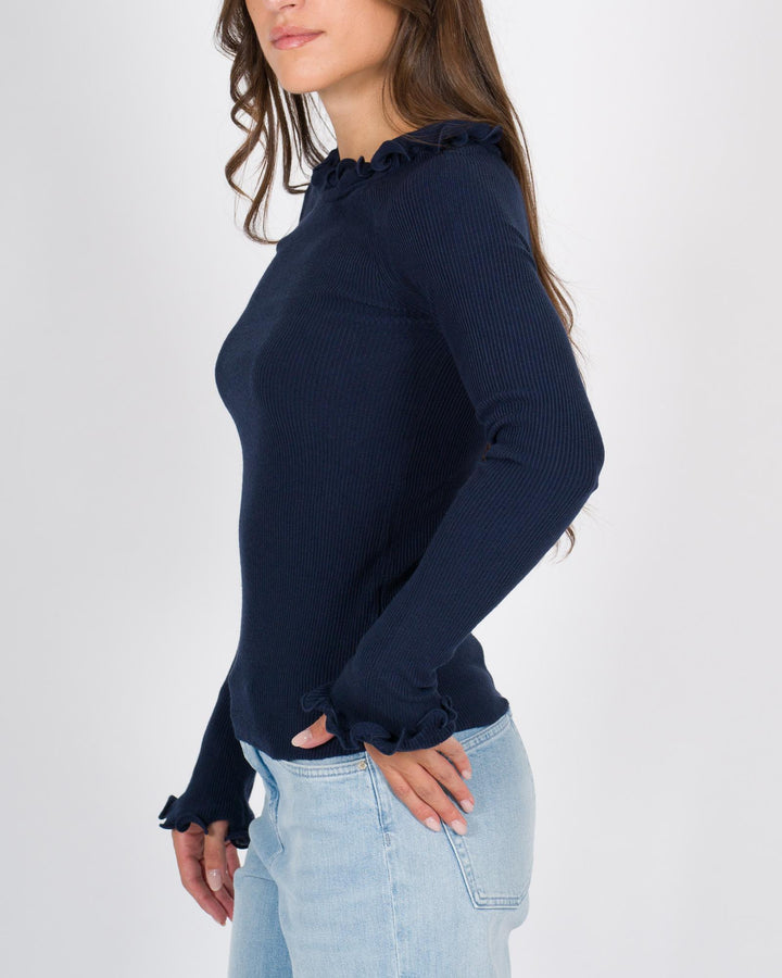 Pullover A Costine Blu 