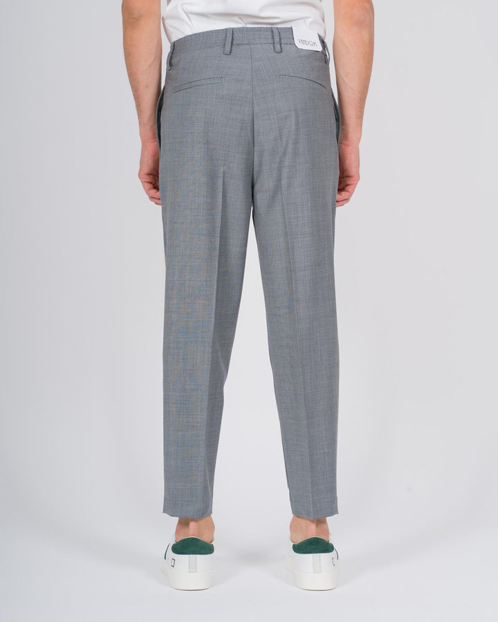 Pantaloni "Francesco" lana doppia pence grigio 