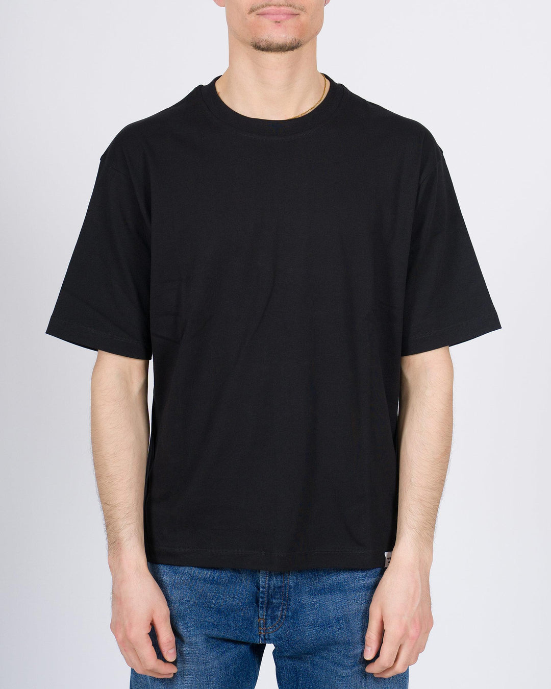 T-shirt Firenze in cotone nero cropped 