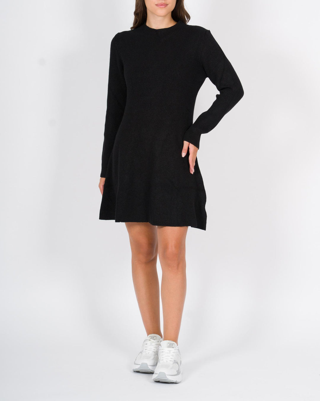 Abito Maglia Costine Nero 