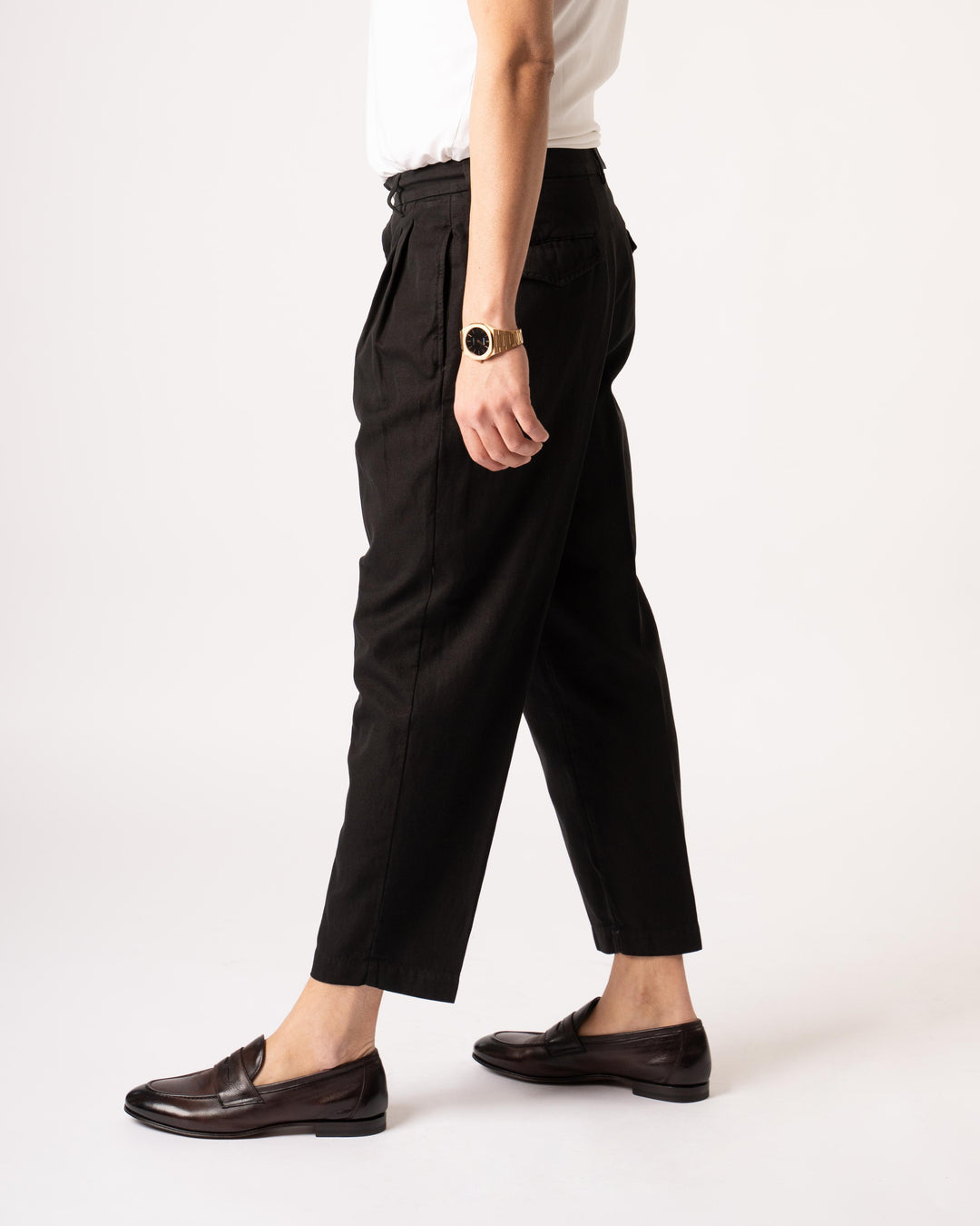 Pantalone Doppia Pence Luca Nero 