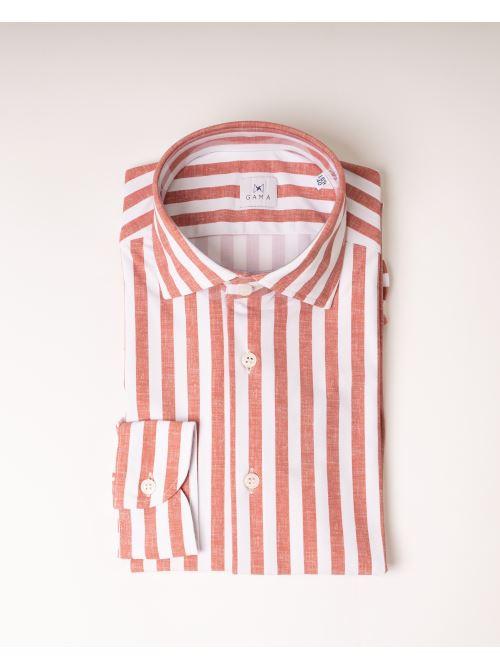 Camicia Tecnica Righe Ruggine 