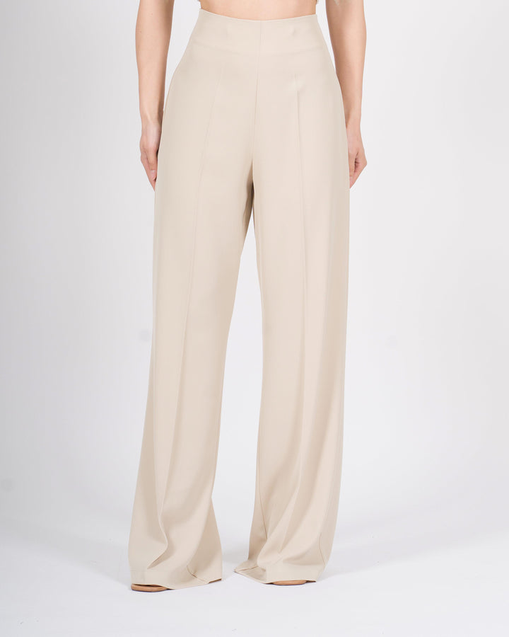 Pantalone Silence Beige Modello Palazzo 