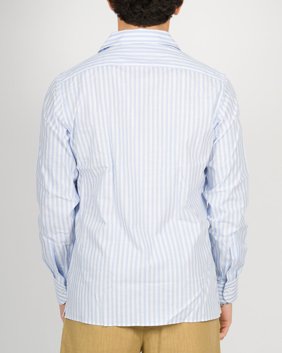 Camicia bowling rigata azzurra 