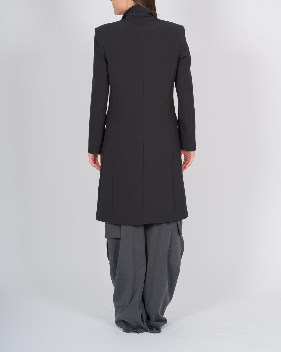 Cappotto lancia raso nero 