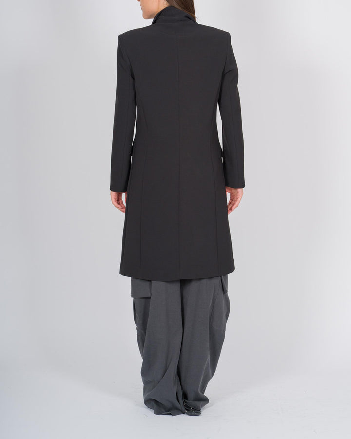 Cappotto lancia raso nero 