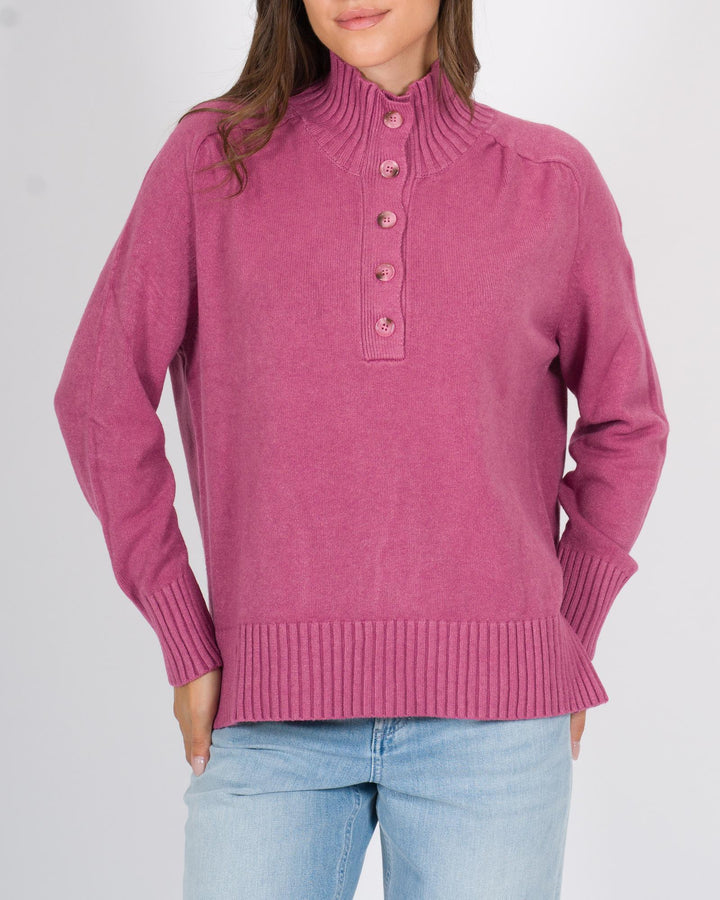 Maglia cinque bottoni rosa 