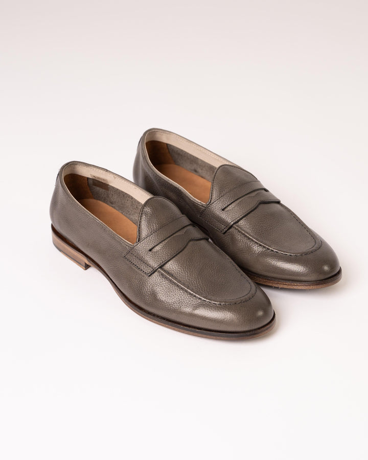Mocassini Pelle Dollaro Grigio 