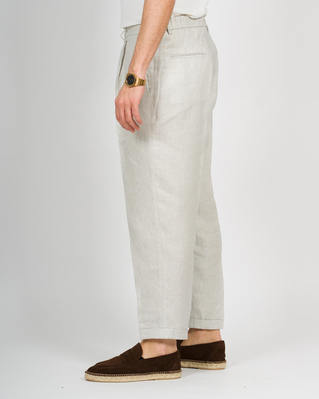 Pantalone Otaru lino grigio 