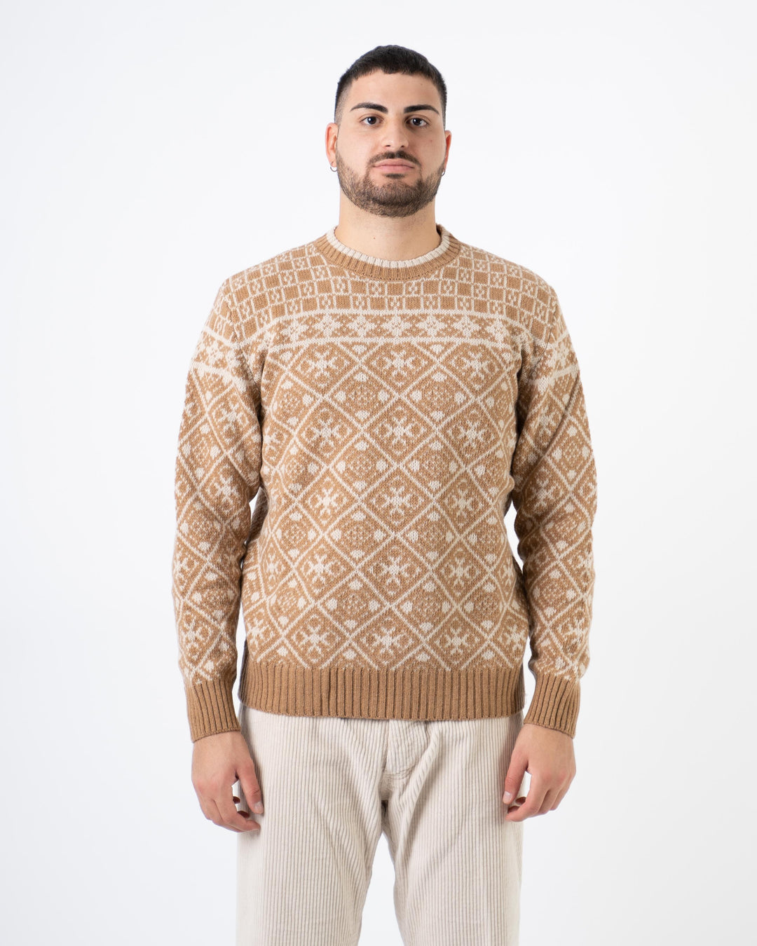 Maglia Jacquard Beige 
