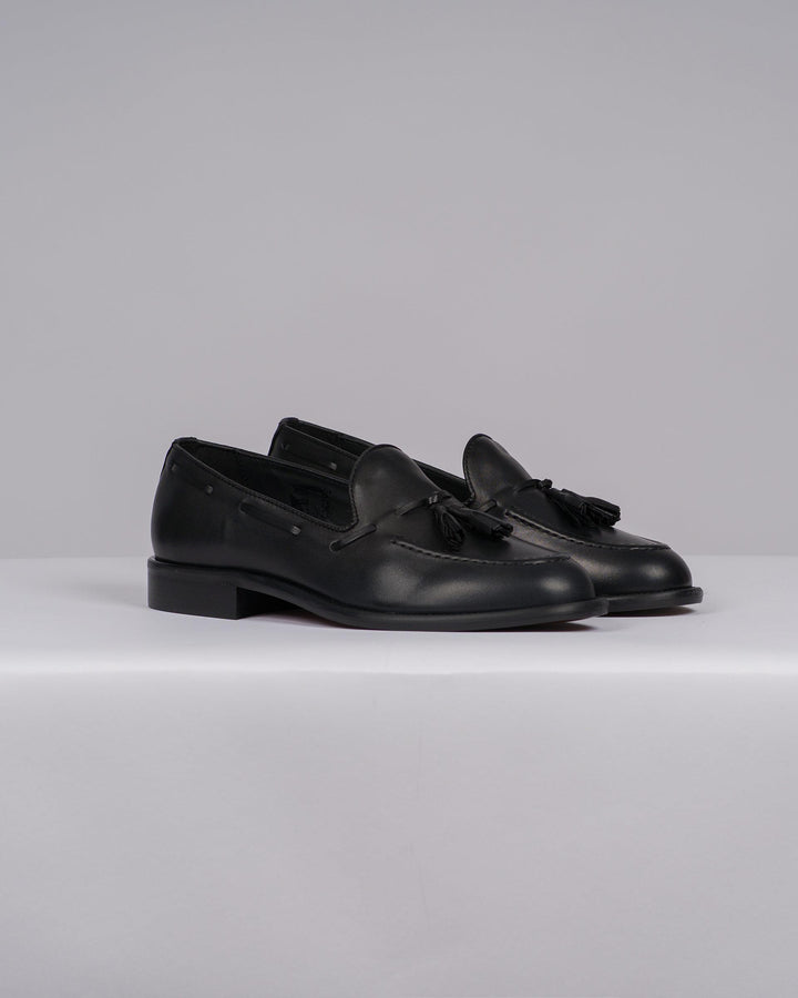 Mocassino Uomo Penny Loafer Nero con Nappine 