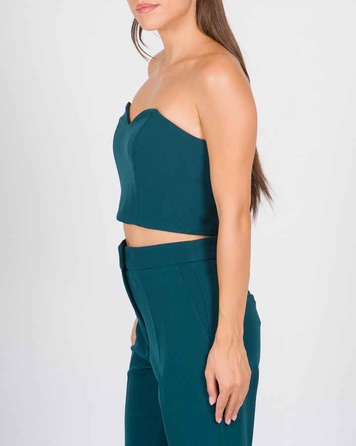 Top cropped verde 