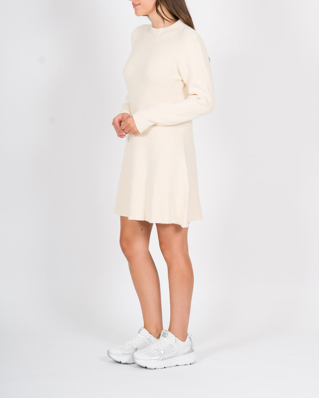 Abito Maglia Costine Panna 