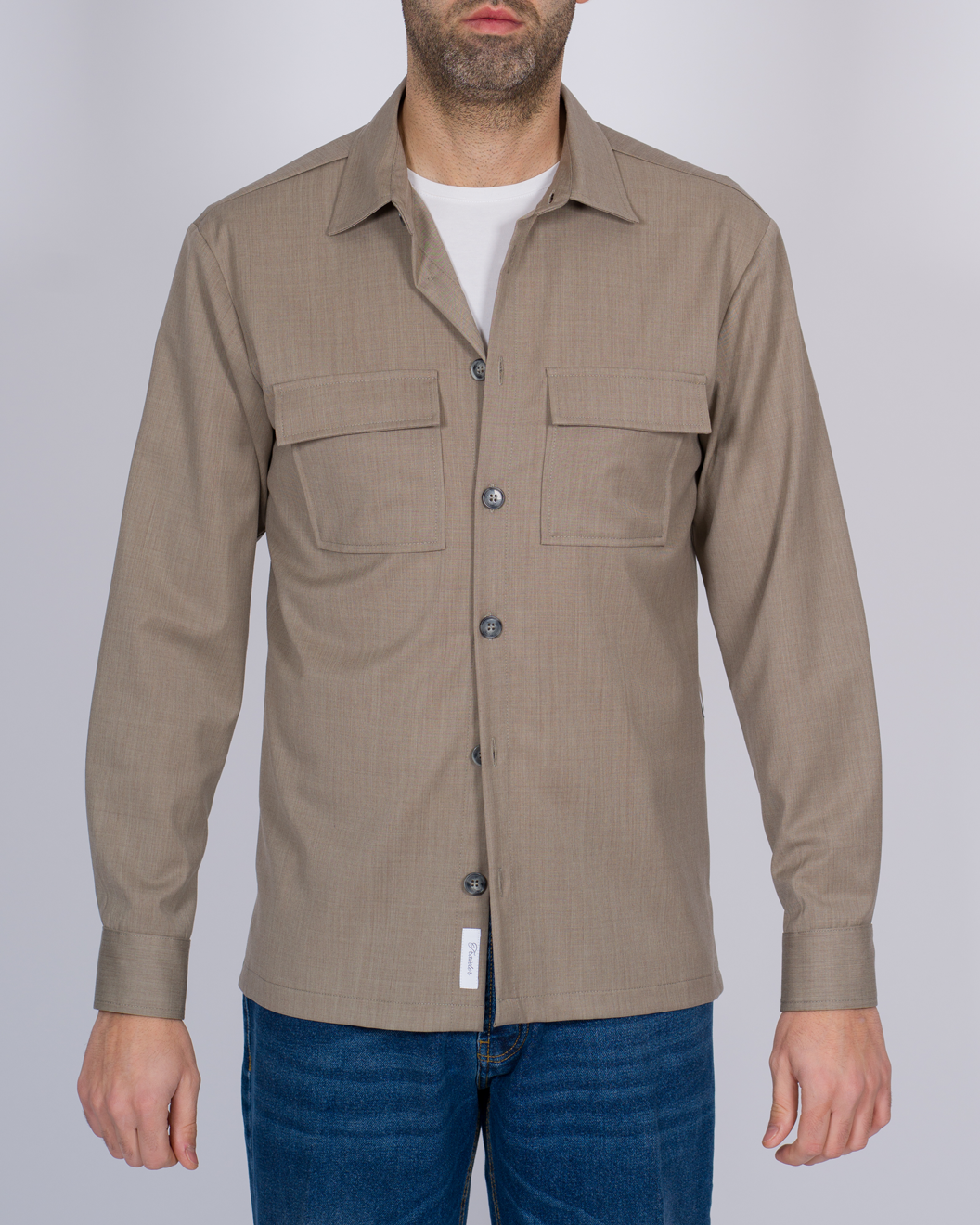 OVERSHIRT TASCONI FANGO 